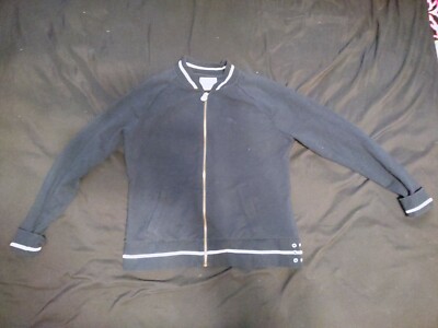 Rare Vintage Converse One Star Sweater Jacket Zip Women's Size XL fits  large