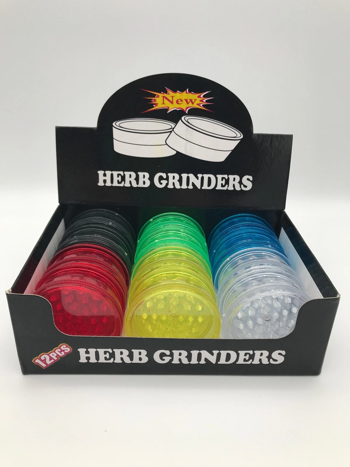 12 - Plastic Grinders Herb Spice Tobacco Crusher Magnet 2 Parts 2.36*0.98" 60mm
Opens in a new windo