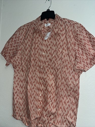 MEN GAP STRETCH POPLIN SLIM FIT SHORT SLEEVE SHIRT LARGE L - Picture 6 of 7