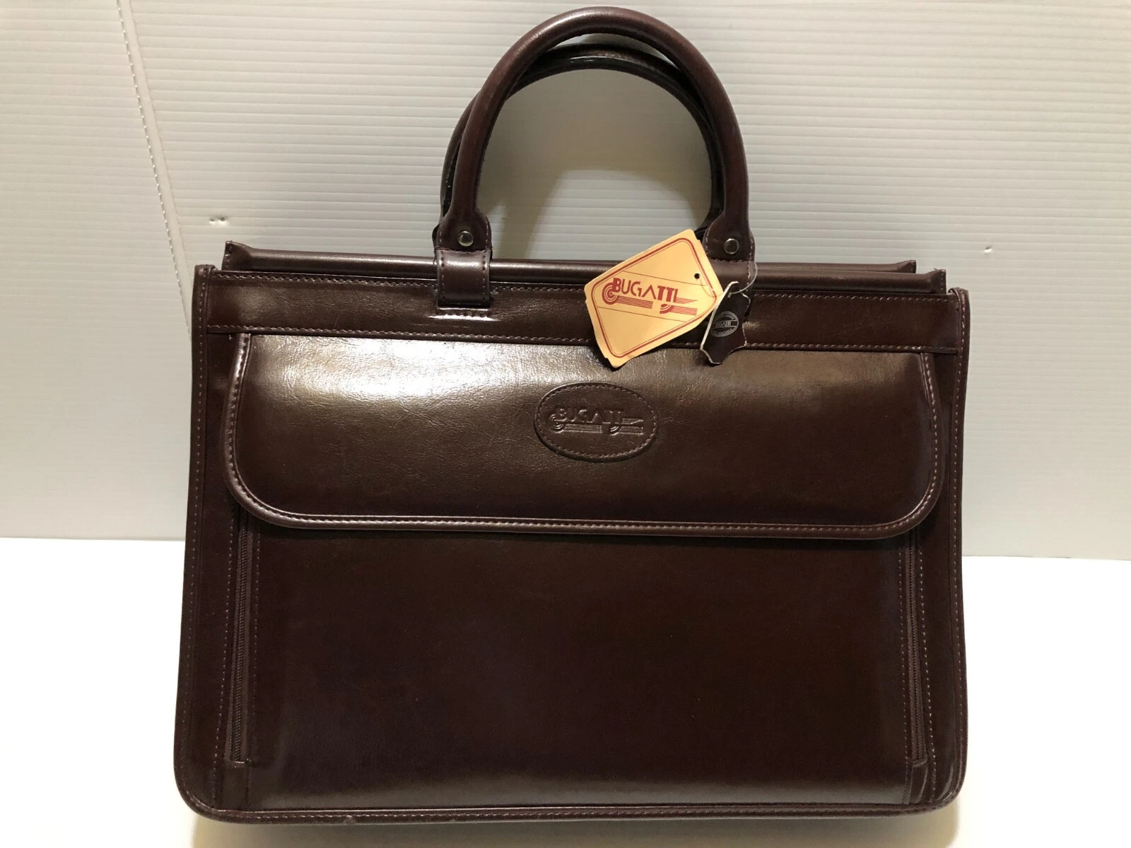 Bugatti Leather Collapsible Briefcase