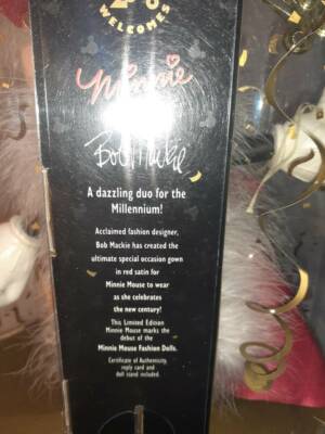 Disney Bob Mackie Millennium Minnie Mouse Doll Never Opened 1999