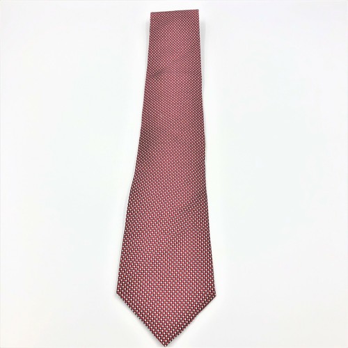Tommy Hilfiger Red White Blue Contrast Pattern 100% Silk Neck Tie - Made in USA! - Picture 2 of 10