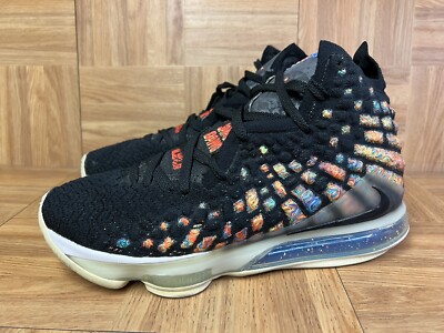 RARE🔥 Size 10 - Nike LeBron 17 James Gang 2020 Black Multicolored