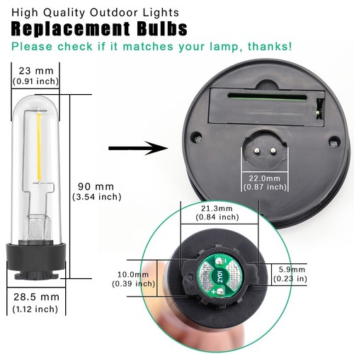 Solar Pathway Light Bulbs, Solar Lightbulb Outdoor for Hampton Bay