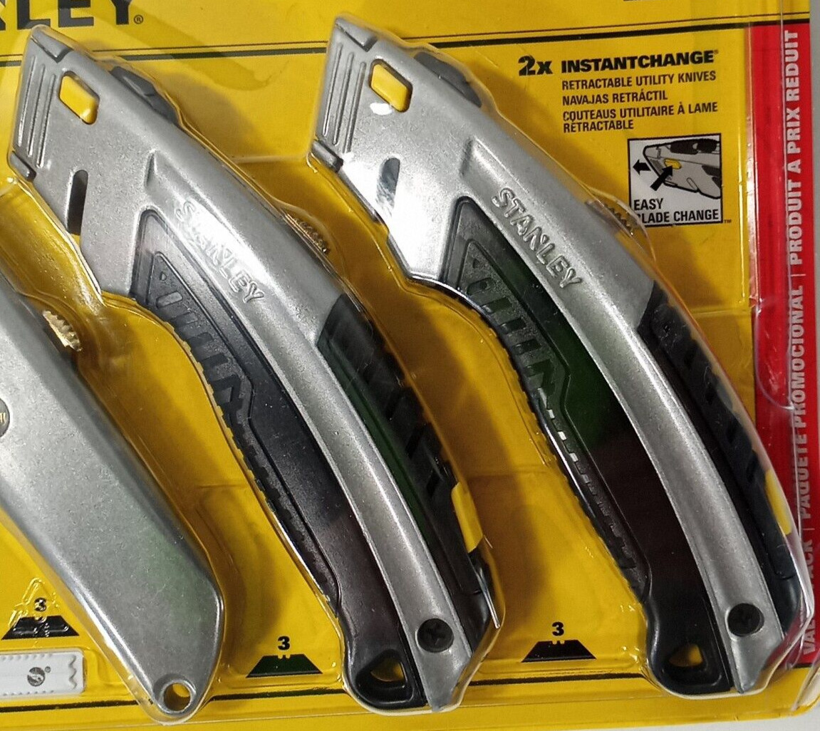 Stanley Fat Max Retractable Utility Carpet Box Cutter Knife Set (3-Pack)