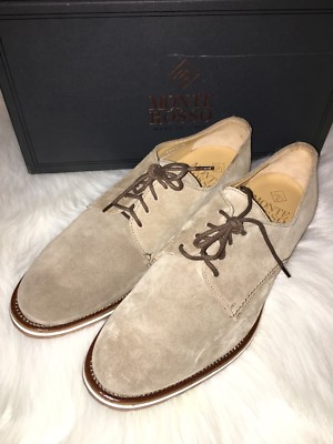 Monte Rosso Grado Beige Suede Oxford Men Shoes size 8 M