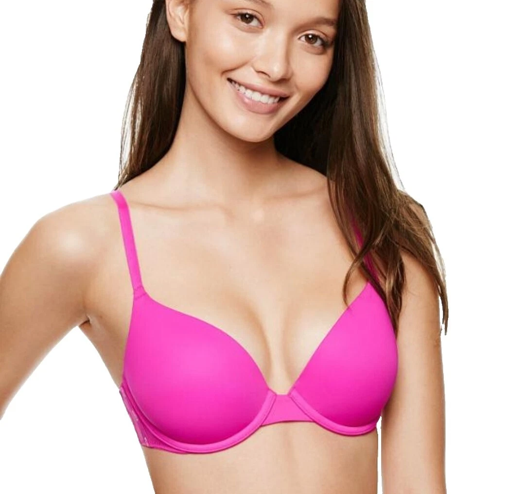 PINK Nylon sólido Sutiãs e conjuntos para mulheres