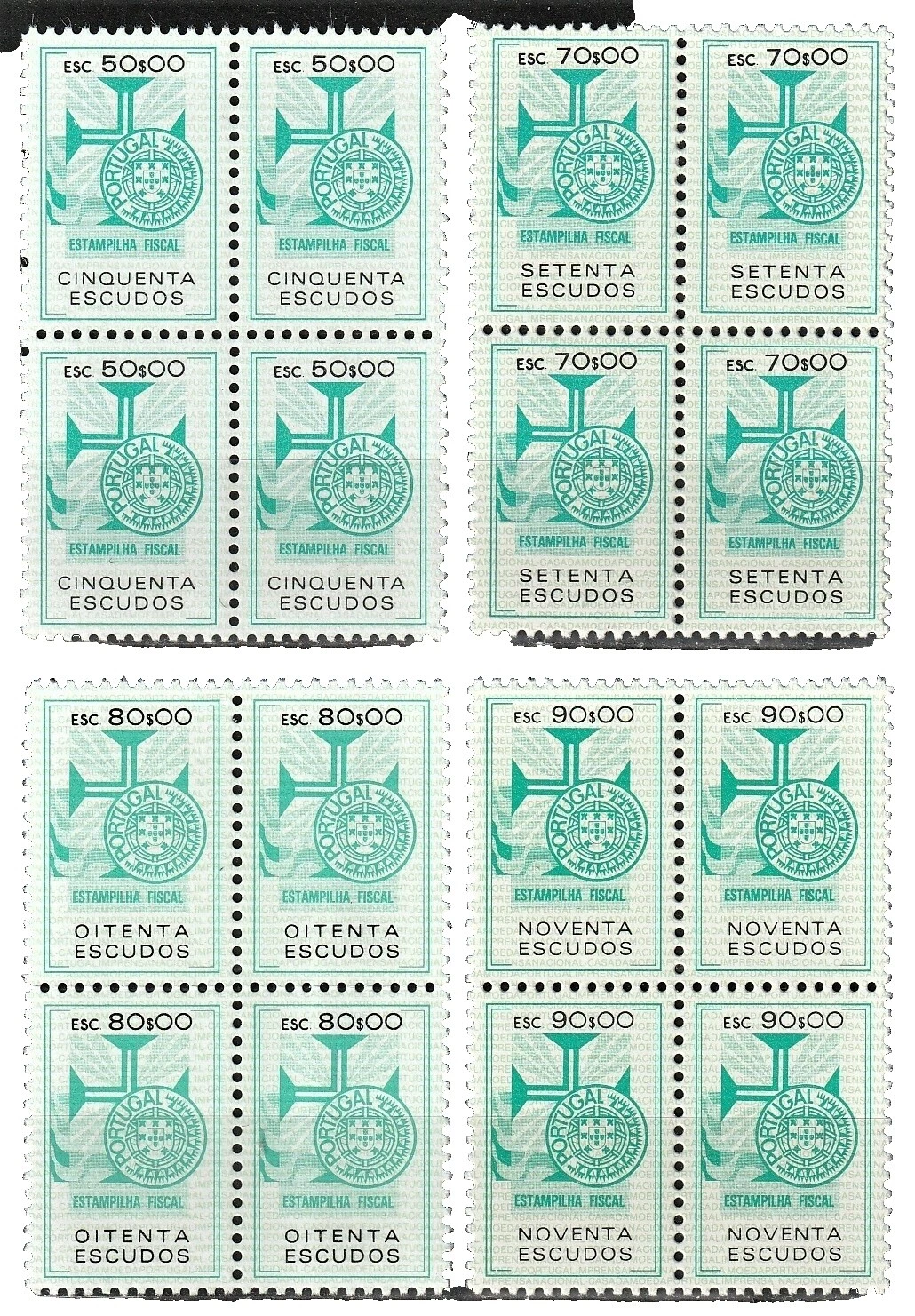Mint Never Hinged/MNH Portuguese Stamp Blocks