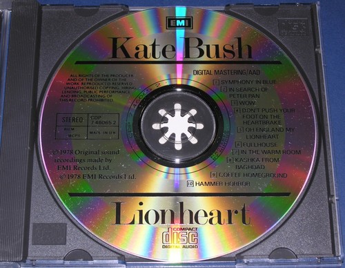 KATE BUSH Lionheart CD Rare UK Pressing 1980s EMI OOP Non-Barcode NM- - Picture 3 of 4