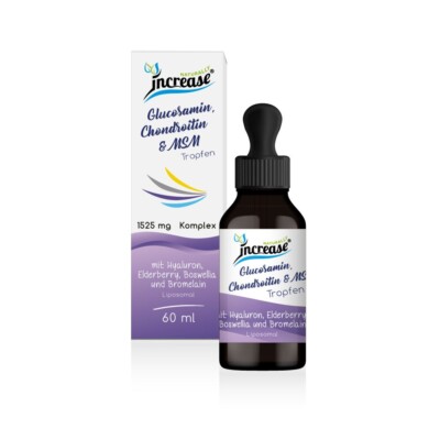 Increase Glucosamin, Chondroitin & MSM Tropfen - 60ml - 1525mg pro Tag -Vegan