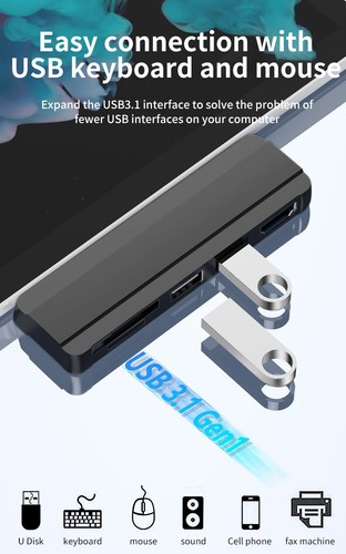 5V USB 3.0 Micro SD SDHC Hub DP To HDMI Converter Adapter For Surface Pro 4/5/6 - 第 19/23 張圖片