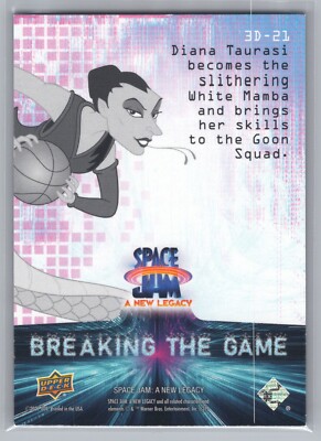 2021 Space Jam Breaking the Game 3-D Lenticular #3D-21 White Mamba -q216