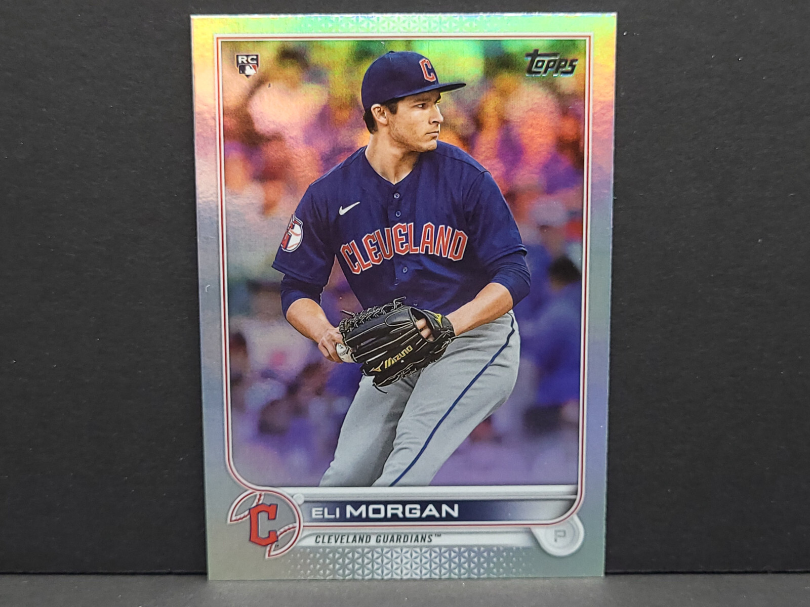 2022 Topps #217 Eli Morgan, Guardians (RC) - Rainbow Foil Parallel, Rookie Card