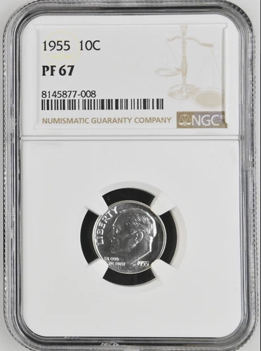 1955 Silver Proof Roosevelt Dime NGC PF67