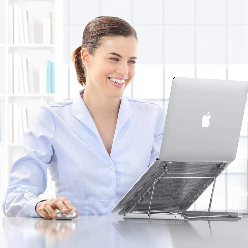 Foldable Ventilated Adjustable Laptop Stand for Tablets and Laptops