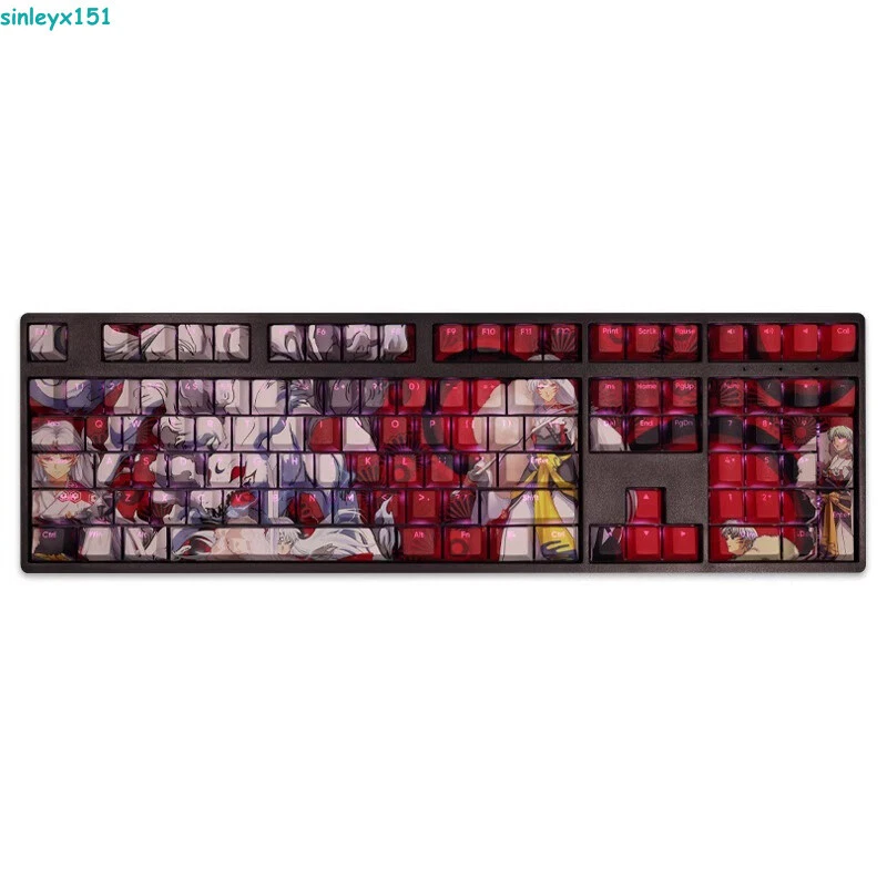 Inuyasha Sesshoumaru 108 Keys Transparent PBT Keycaps Mechanical Keyboard Gift - Image 2 of 4
