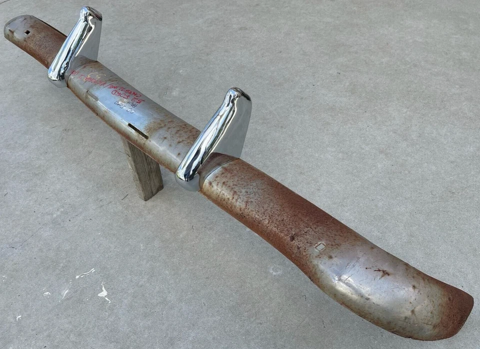 X PARAGOLPES DE IMPACTO DELANTERO NUEVO TRIPLE CROMADO FORD CRESTLINE 1952 52 OEM Foto 4 de 4