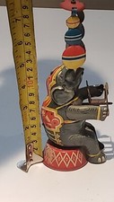 Vintage Tin Litho Wind-up Circus Elephant - Made in US Zone Germany
