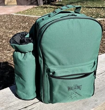 PICNIC BASKET BACKPACK The Walking Co.  w/ blanket & insulated bottle cooler EUC