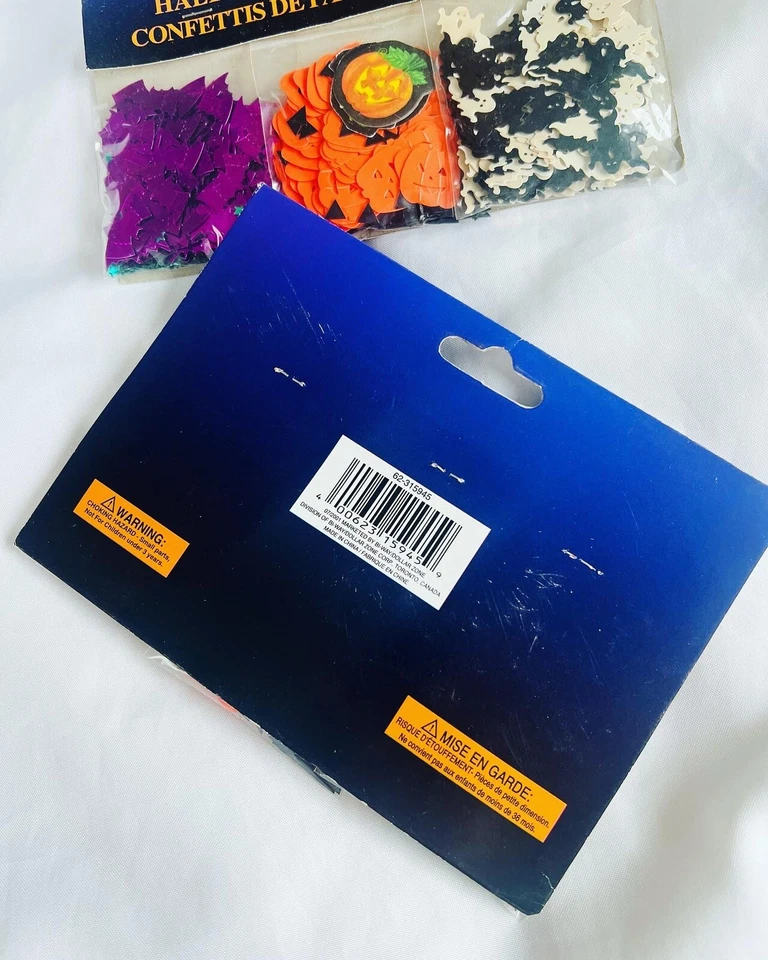 Lote Brillo Fantasma Murciélago Calabaza Confeti Fiesta Halloween 2001 De Colección Y2k Foto 4 de 4