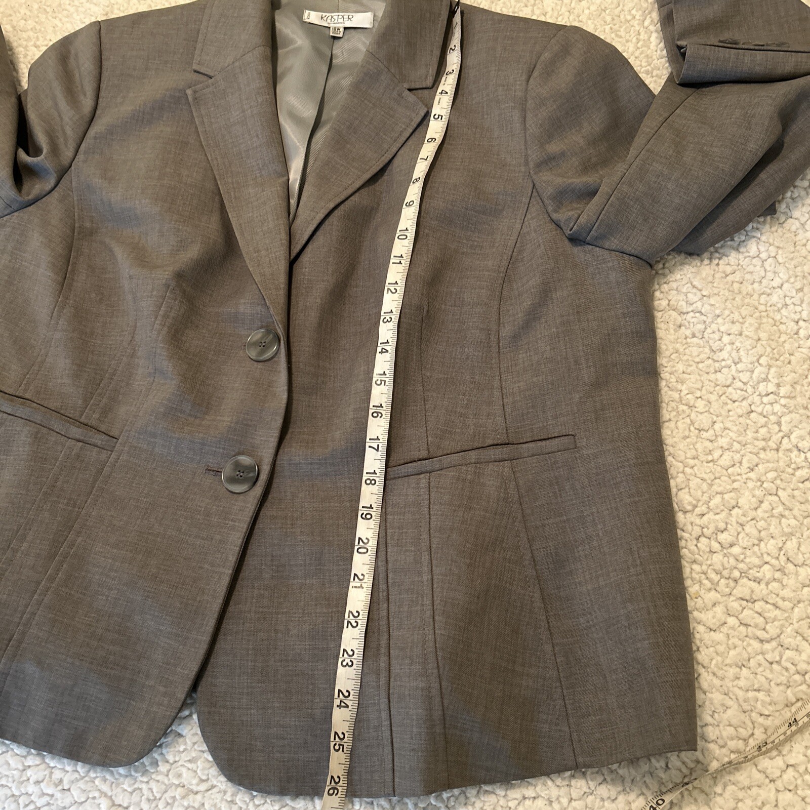 Kasper Lightweight Lined Poly Blazer Jacket 18W L… - image 9