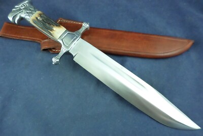 Vintage Germany  Concord Eagle Head Tiger Killer Bowie  Knife with Sheath