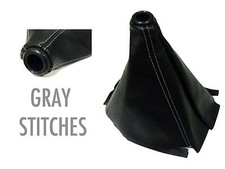 Pvc Leather Gray Stitch Shift Boot For Mazda Vehicles Pvc Leather Gray Stitch Shift Boot For Mazda Vehicles