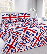 Image of Union Jack Duvet Cover Set With Pillow cases Single Double Super King Size