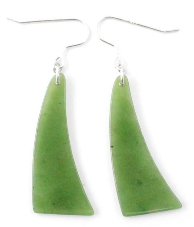 Jade Curved Triangle Drop Earrings (UJKK-2799) | eBay