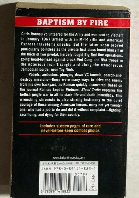BLOOD TRAILS a Vietnam Diary by Christopher Ronnau (2006) Presidio paperback 1st - Image 2 of 3