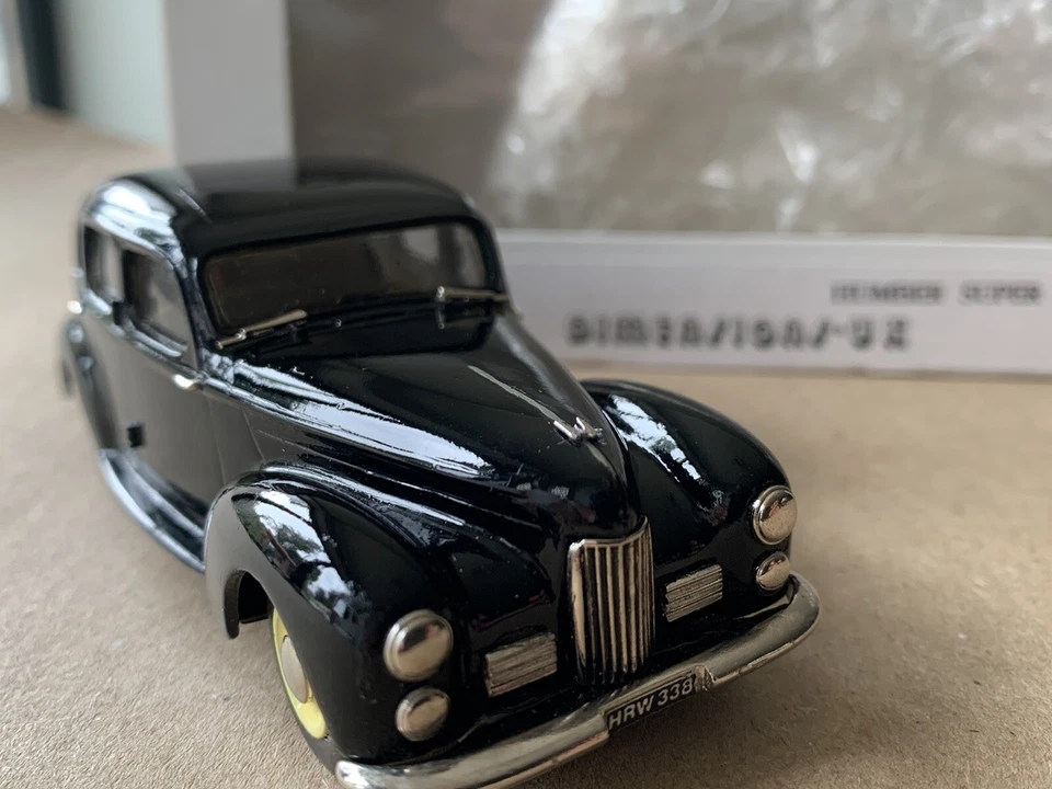 RARO 1/43 SANGER 1949 HUMBER S S SNIPE - MODELO DE COCHE DE METAL BLANCO ACABADO A MANO Foto 2 de 4