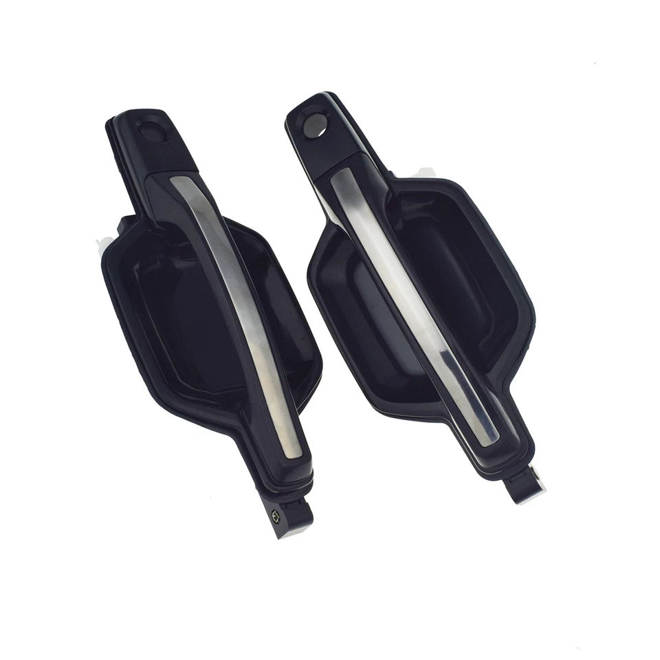 2Pcs Front LH RH Outside Door Handle Black &Chrome Fits 01-06 Mitsubishi Montero Foto 3 de 4