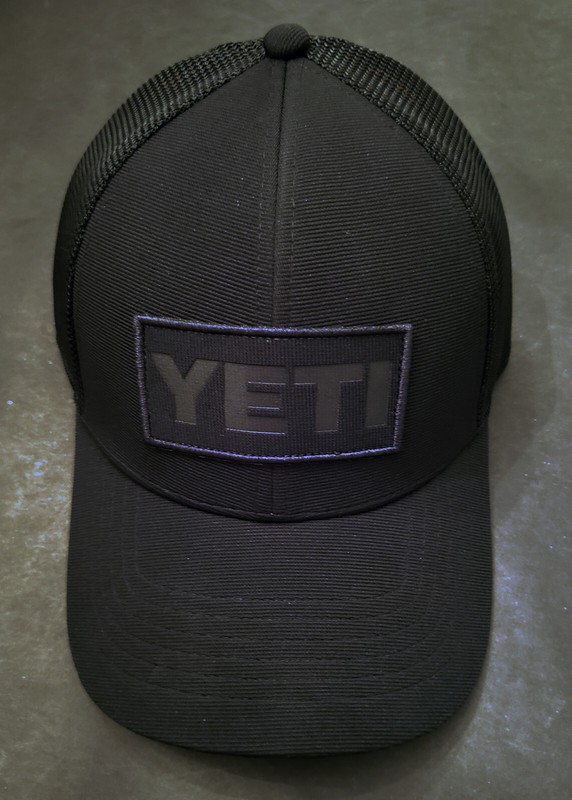 YETI Hat Black on Black Patch Discontinued