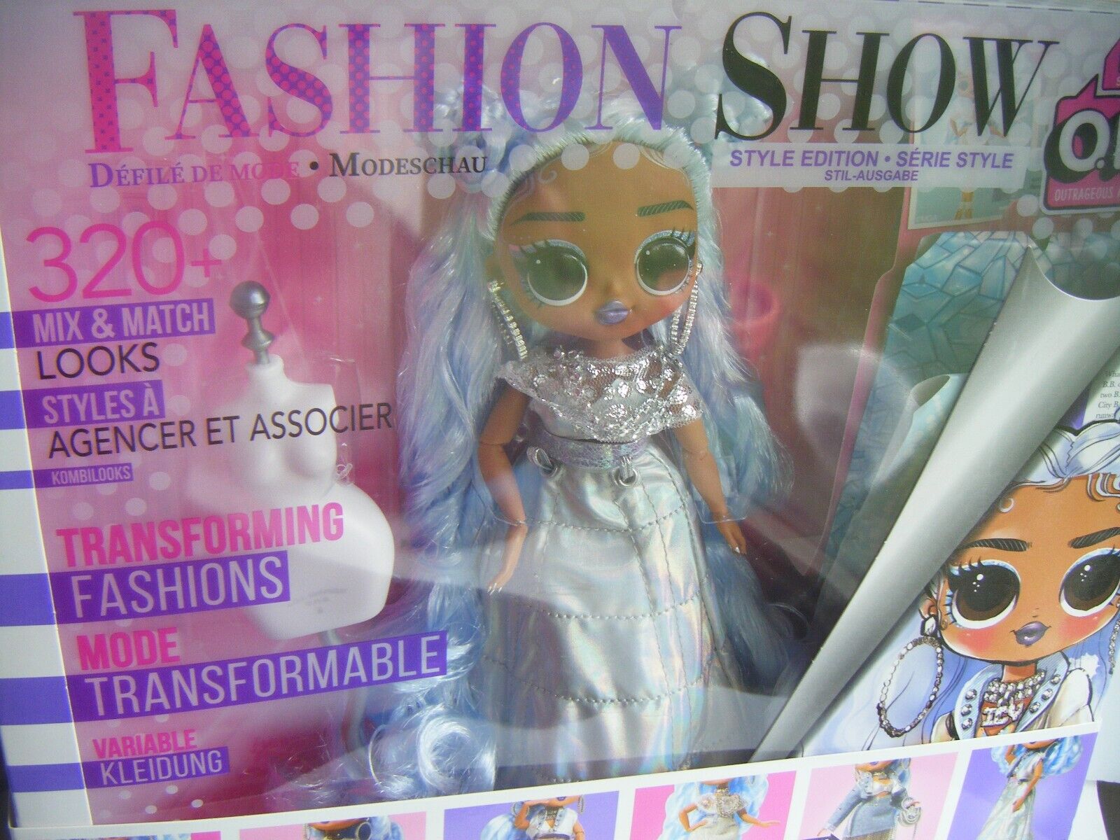 LOL Surprise OMG Fashion Show Style Edition Missy Frost Fashion Doll w/  320+ Fashion Looks, Transforming Fashions, Reversible Fashions,  Accessories, Collectible Dolls, Toy Girls Ages 4+, 10-inch Doll 