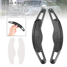 Carbon Look Steering Wheel Paddle Shifter Extension Fit Mini F54 F55 F56 F57 F60