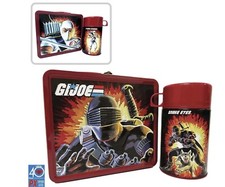 Previews Exclusive Tin Titans GI JOE SNAKE EYES STORMSHADOW Lunch Box w/ Thermos