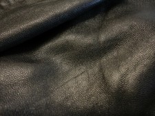 Jet Black smooth Soft leather 1mm 4" x 11.5" *BK244