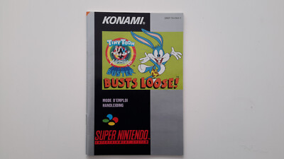 Tiny Toon Busts Loose Super Nintendo booklet manual Mode D´emploi Handleiding