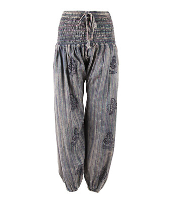 Stonewash Haremshose mit hohem Schritt Hippie Hose Boho 