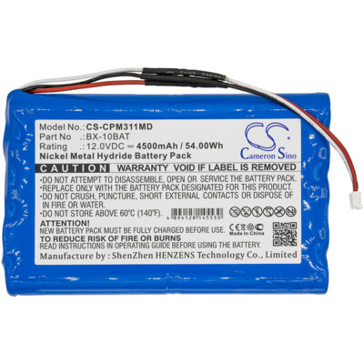 BX-10BAT Battery for Colin Medical  Press-Mate Pal 3110 / 3110P Duxeo BX10 New
