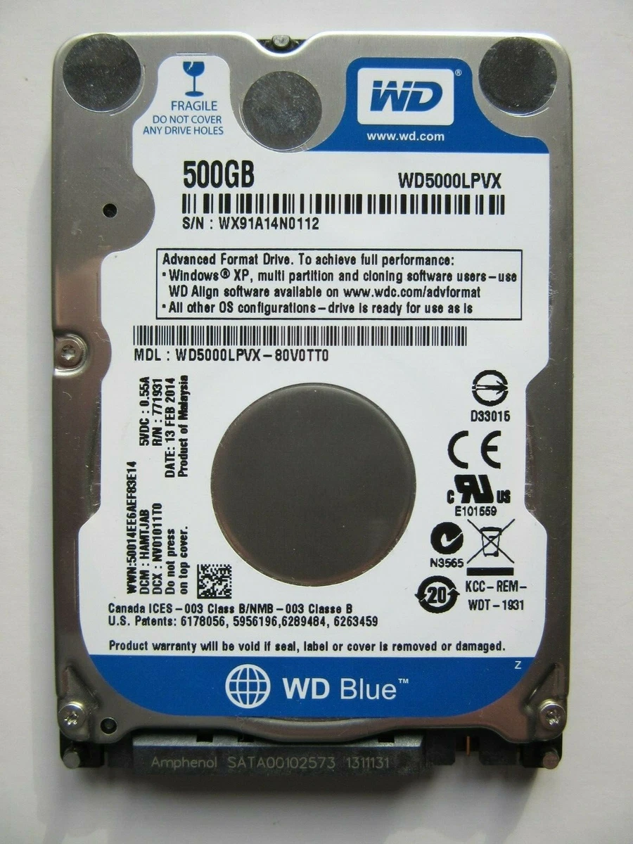 Western digital best sale wd5000lpvx