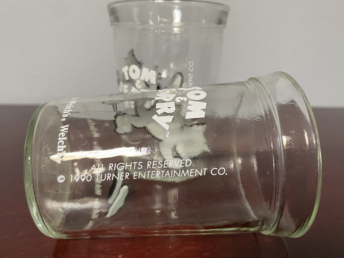 Welch's Jelly Tom & Jerry Juice Jelly Glass Tom Surfing/Skating