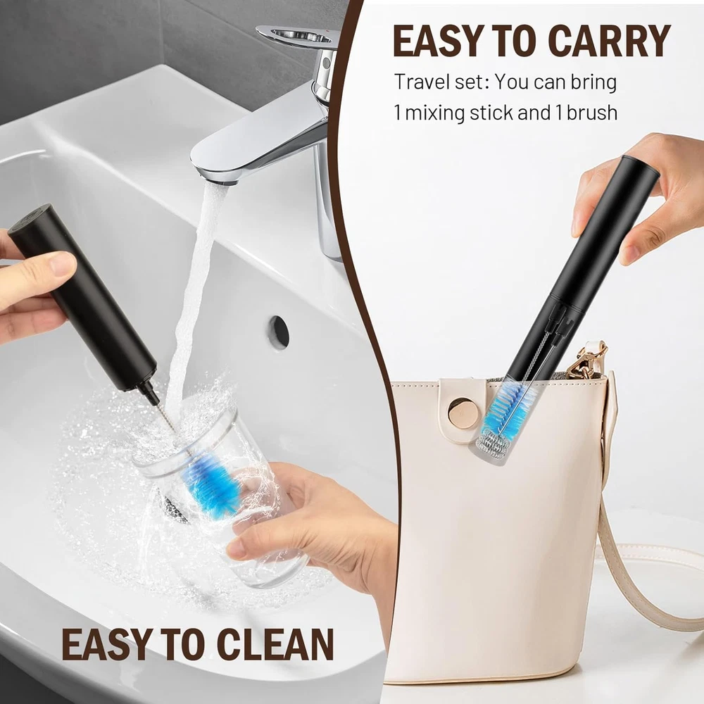 Milk Frother Wand for Coffee, Coffee Foamer Drink Mixer,Handheld Frother Recharg