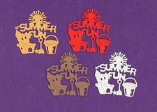 SUMMER FUN die cuts beach lake scrapbook cards