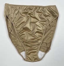 Vtg Hi-Cut Satin Panty  Copper  S/5