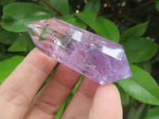 12 sided Natural Amethyst Vogel Style Quartz Crystal  DT Wand Superb 42.4g