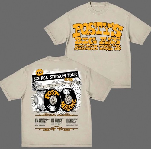 Post Malone Posty's Big Ass Stadium Tour 2026 T-Shirt