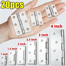 10pcs 1/1.5/2/3 inch Silver Internal Door Hinges Stainless Steel UK