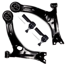 Front LH & RH Lower Control Arm & Outer Tie Rod End For 2003-2008 Pontiac Vibe