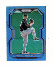 Braxton Garrett RC 2021 Panini Prizm Tier II Carolina Blue Prizm